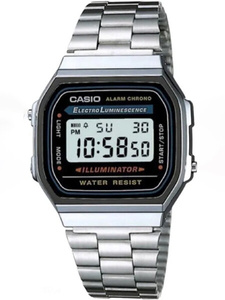 UNISEX CASIO A168WA-1W WATCH - VINTAGE + BOX