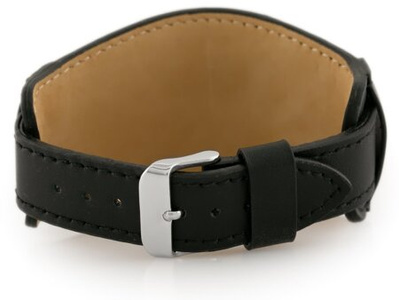 W85 leather watch strap - washer - black - 20mm