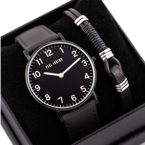 PAUL LORENS MEN'S PRESENT SET - Watch + Bracelet (zg370f)