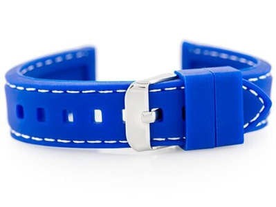 U20 rubber watch strap - blue 20mm