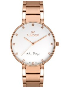 G. ROSSI WATCH - 11155B2-3D3 (zg784e) r.gold + BOX